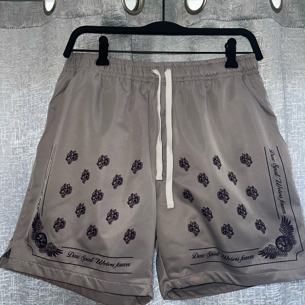 Darc Sport Gray Athletic Shorts with mesh lining